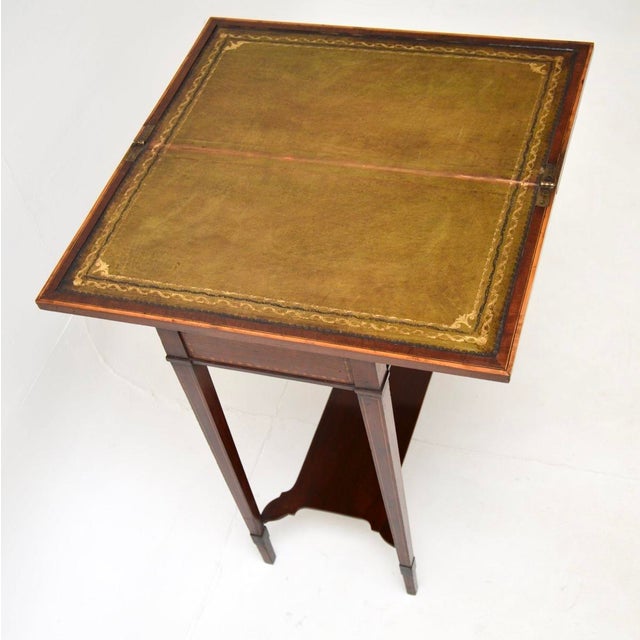 Brown Edwardian Card Table, 1900s For Sale - Image 8 of 15