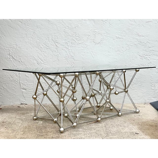 Mid-Century Modern Vintage Boho Interlocking Molecule Coffee Table For Sale - Image 3 of 7