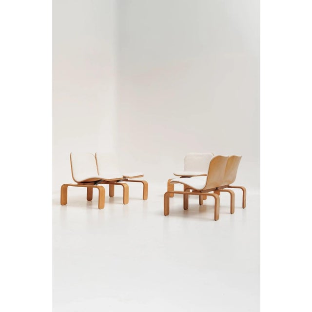 Wood Living Room Set by Jean-Michel Chaudeurge for Steiner, 1970s, Set of 3 For Sale - Image 7 of 18