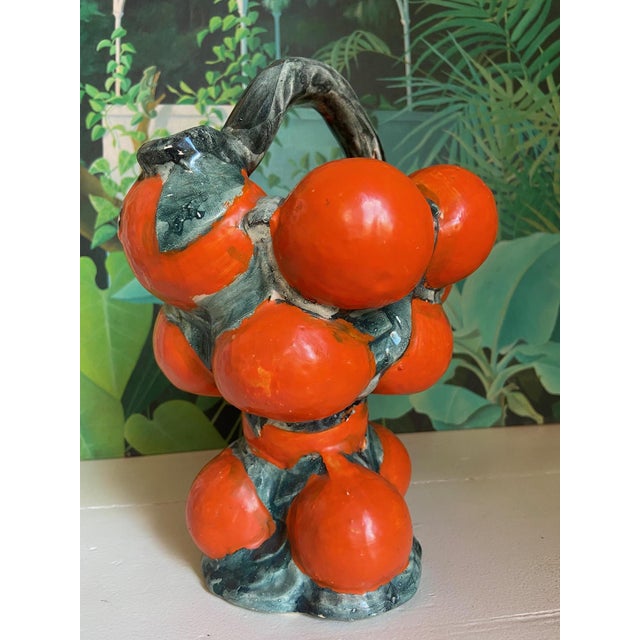 Ceramic Spanish Trompe-Loeil Clementine Ceramic Pitcher, 1960 For Sale - Image 7 of 9