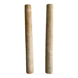 1960s Rustic Poplar Architectural Columns - a Pair