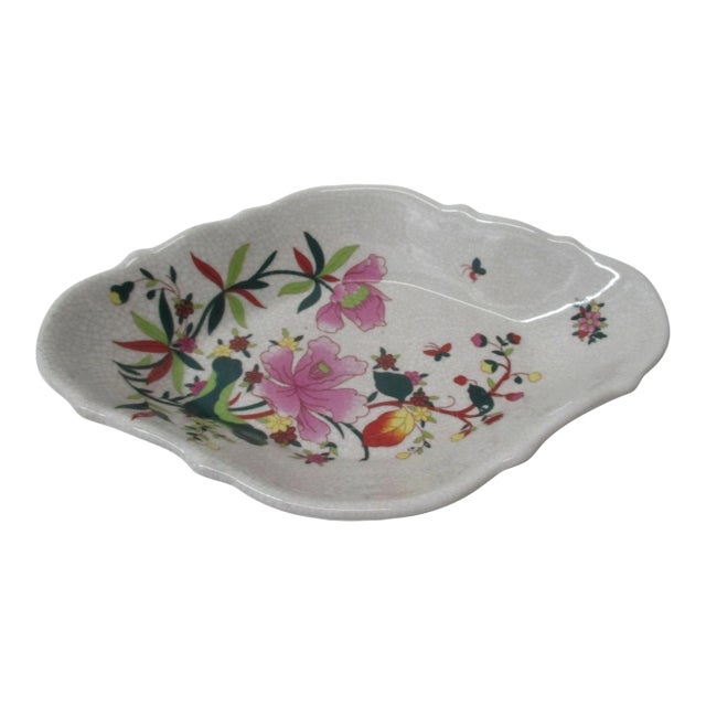Large Chinese Export Catchall Oval Decorative Dish For Sale