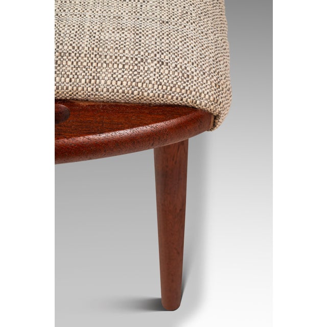 Danish Mid-Century Modern Foot Stool / Ottoman in Solid Teak Styled After Hans Wegner in Teak, C. 1980s For Sale - Image 14 of 14