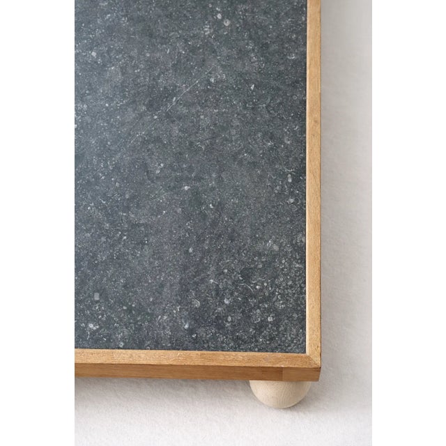 Minimalist Table in Wood and Granite, 1990s For Sale - Image 4 of 6