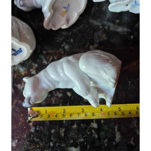 Vintage Mid-Century Lladró Porcelain Polar Bear Figurines - Set of 4 (Jg) For Sale - Image 13 of 13