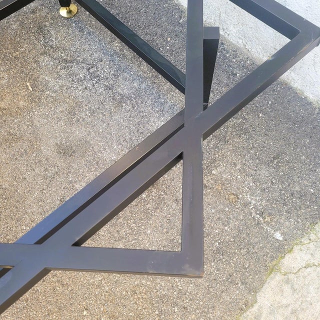 Coffee Table in Iron and Onyx, Italy, 1970s For Sale - Image 4 of 18