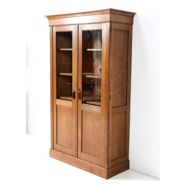 Oak Art Deco Modernist Bookcase, 1920s
