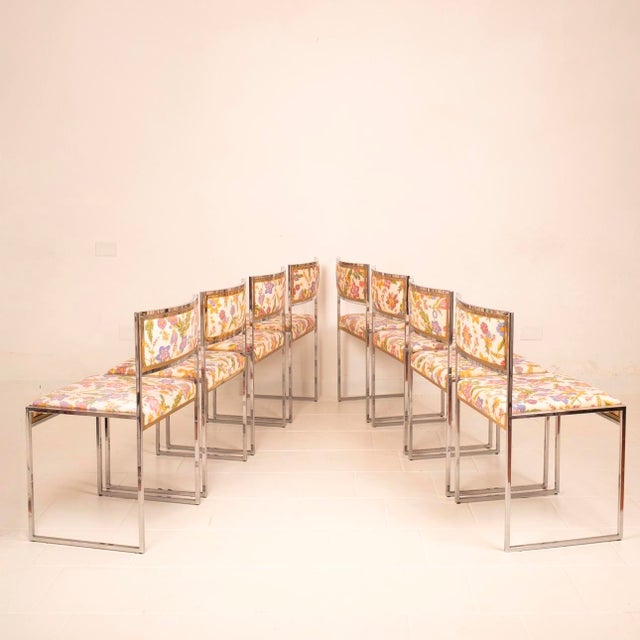 SQ-AL Chairs in Brass and Steel, 1970s, Set of 8 For Sale - Image 16 of 18