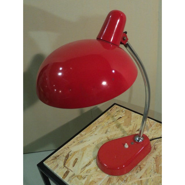 1950s Adjustable Steel and Enamel Table Lamp from Seminara Torino, 1950s For Sale - Image 5 of 8
