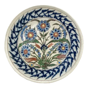 Art Deco Pottery Iznik Platter Greber, Circa 1930