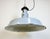 Gray Large Industrial Grey Enamel Factory Lamp, 1950s For Sale - Image 8 of 17