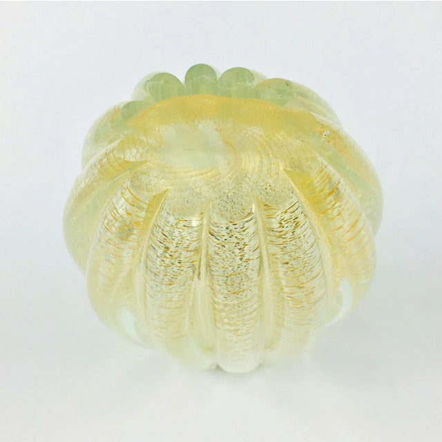 Glass Barovier & Toso Cordonato d'Oro Glass Vase Murano, Italy, 1950s For Sale - Image 7 of 9