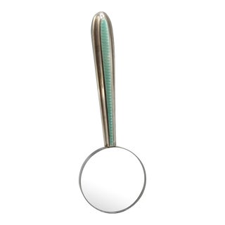 Guilloché & Sterling Silver Hand Magnifying Glass For Sale