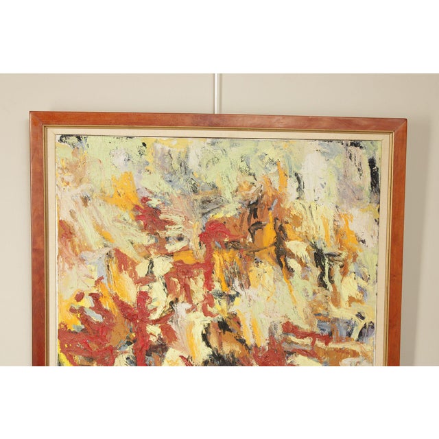 Mid Century Modern Abstract Oil Painting For Sale - Image 17 of 18