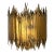 Vintage Tom Greene Brutalist Torch Cut Brass Chandelier For Sale