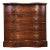 Vintage Mahogany Serpentine Chest W/ Leather Top For Sale