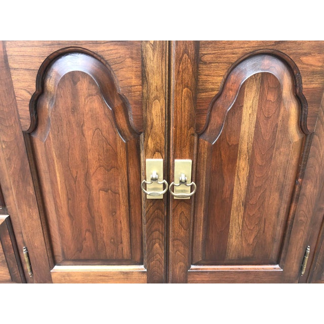Brown 1970s Solid Cherry Pennsylvania House Long Dresser For Sale - Image 8 of 12