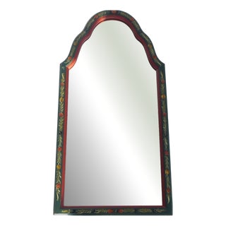 Vintage Dutch Hand Painted Wall Mirror, 1930s For Sale