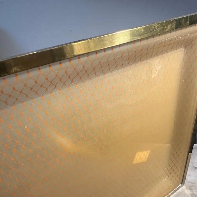 1970s Mid-Century Modern Brass and Plexiglass Tray by Liar of A. Cavalli For Sale - Image 9 of 13