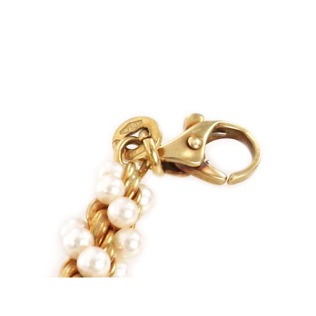 Mikimoto Natural Pearls 18k Yellow Gold Rope Necklace For Sale - Image 4 of 5