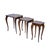 French Set Three Louis XV-Style Kingwood and Parquetry Nesting Tables, French, C. 1880 For Sale - Image 3 of 13