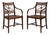 Neoclassical Mahogany and Canning Chairs, Set of 2 For Sale