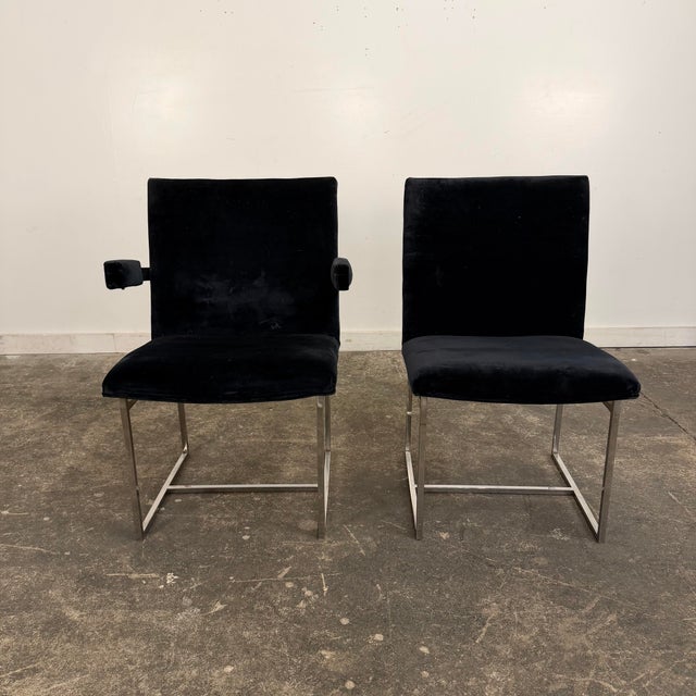 Thayer Coggin Set of 6 Milo Baughman for Thayer Coggin Dining Chairs For Sale - Image 4 of 12