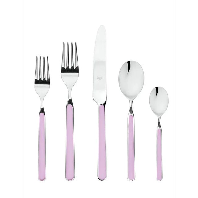 Contemporary Mepra Fantasia 5-Piece Flatware Set, Lilac For Sale - Image 3 of 3