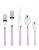 Contemporary Mepra Fantasia 5-Piece Flatware Set, Lilac For Sale - Image 3 of 3