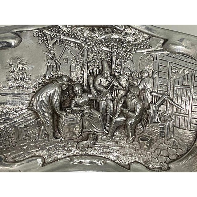 Gold Dutch Silver Oval Bowl by Schoorl / Krot, Amsterdam, 1928 For Sale - Image 8 of 16