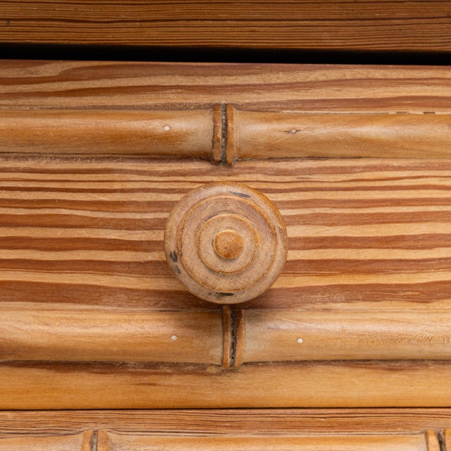 1900s French Faux Bamboo Table With Marble Top For Sale - Image 12 of 18