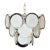 1970s Disc White Murano Glass Chandelier by Vistosi For Sale