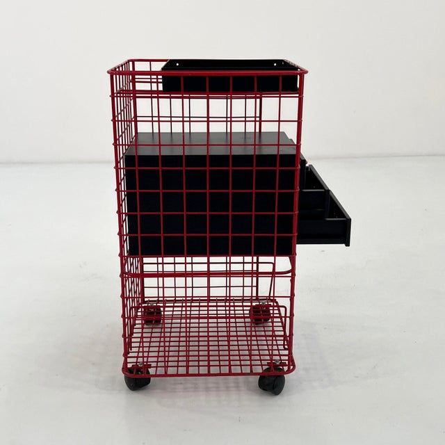 Wire Chest of Drawers on Wheels, 1980s For Sale - Image 6 of 10