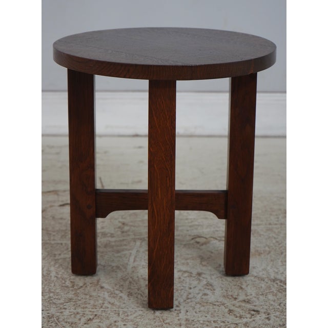 Age: c1900-1910 Details: Arts & Crafts Style Partial Stickley Craftsman Tag On Bottom Small Tabouret Stand High Quality...