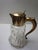 Boho Chic Large Vintage Gilded Cut Crystal Glass Pitcher with Ice Insert, 1930s For Sale - Image 3 of 14