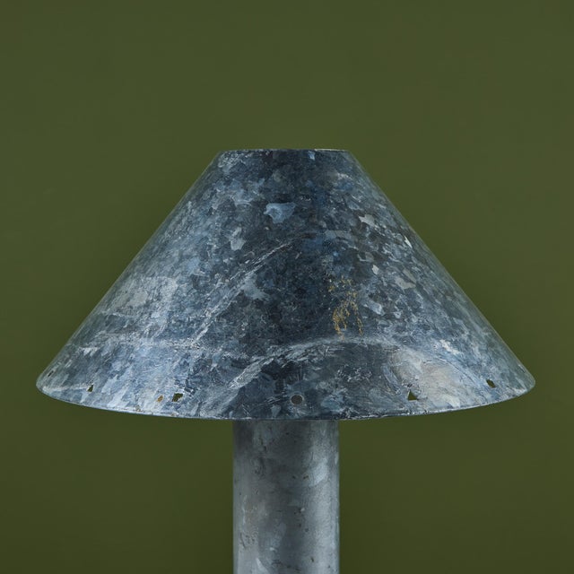 Ron Rezek Galvanized Steel Table Lamp For Sale - Image 10 of 17