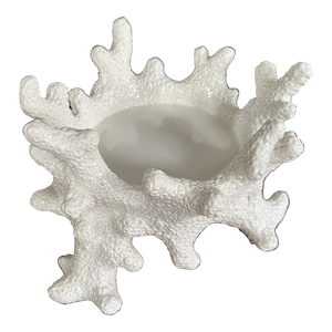 Williams Sonoma Home White Coral Candle Holder