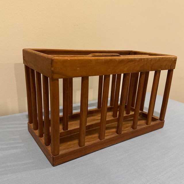 Mid 20th Century Teak Danish Mid Century Magazine Holder by Goodwood For Sale - Image 4 of 11