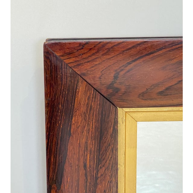 19th Century English Rectangular Mirror With Figured Wood Frame (H 24 3/4 X W 19 3/4) For Sale - Image 5 of 10