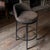 Rustic European 4 Restoration Hardware Rh Thaddeus Italian Truffle Veneto Leather Swivel Barstools For Sale - Image 3 of 9