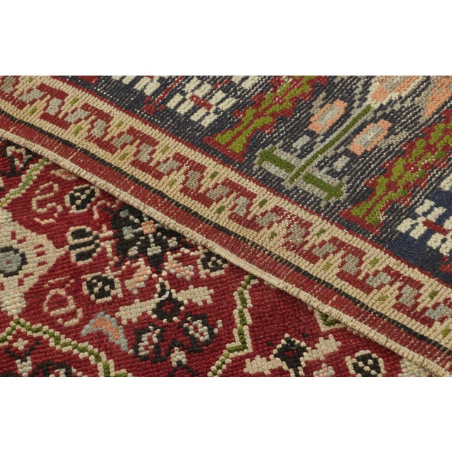 Textile 19th Century Antique Axminster Rug, Floral Trellises Over Rust Red - Rug & Kilim For Sale - Image 7 of 7