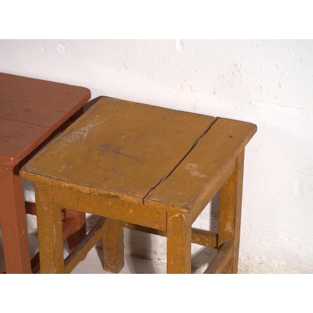 Bedside Tables in Pine, Central Europe, 1940, Set of 2 For Sale - Image 4 of 12