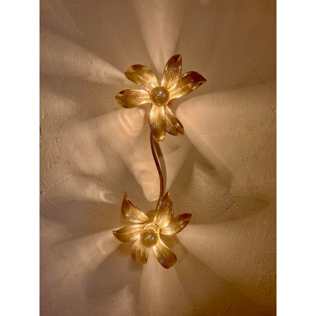 Brass Double Wall Light, 1970s For Sale - Image 9 of 15
