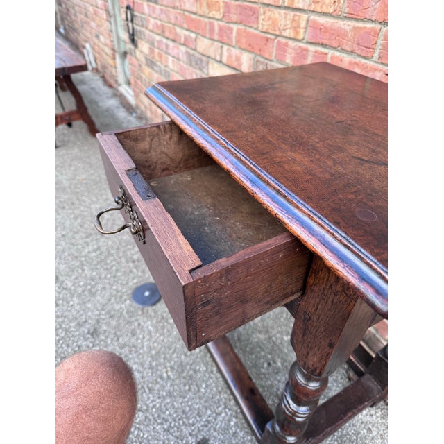 19th Century French Turned Leg Side Table For Sale - Image 9 of 10
