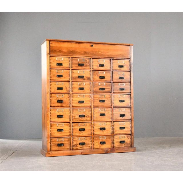 Black Pine Workshop Bank of Drawers, 1940s For Sale - Image 8 of 8