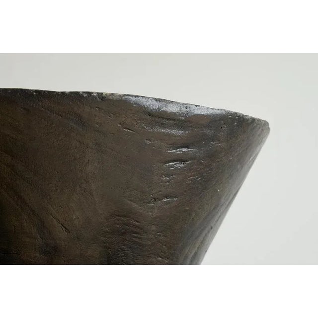 Wood Large Antique 19th Century Wabi Sabi Bowl in Wood, 1890s For Sale - Image 7 of 12
