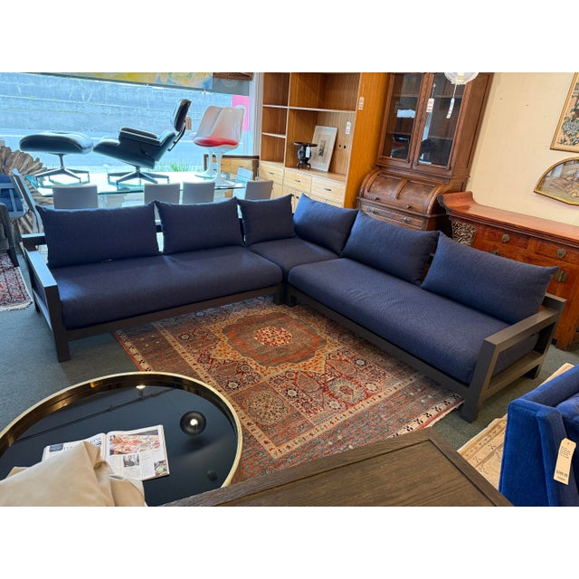 Navy Blue Harbour Pacific Aluminum Collection Sectional, Set of Three For Sale - Image 8 of 12