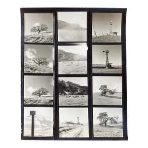 Vintage California Fine Art Photograph Contact Sheet Farm