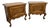 Vintage French Louis Style Oak Bedside Tables, Set of 2 For Sale