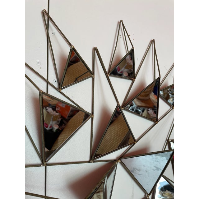 Sunburst Wall Metal Decor Mirror For Sale - Image 10 of 11